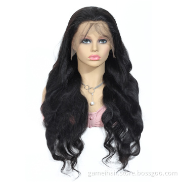 Unprocessed Vietnamese Cuticle Aligned Human Hair Lace Frontal Wig Transparent Swiss Lace Front Body Wave Wig Undetectable Knots